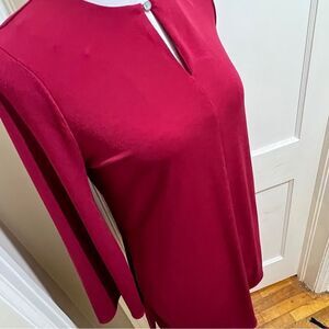 Lauren by Ralph Lauren Elegant Red Long Sleeve Tunic